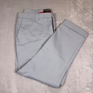 Sunice Mens Golf Pants Light Gray Technical Performance Trousers 36 Hemed 27